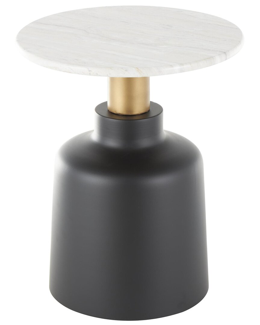 Peyton Lane Pedestal Accent Table With Faux Marble Top