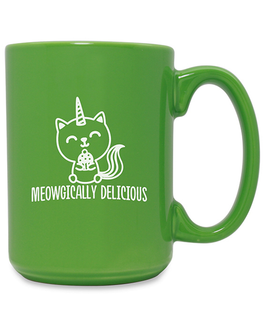 Susquehanna Glass Meowgically Delicious Grande Green Mug