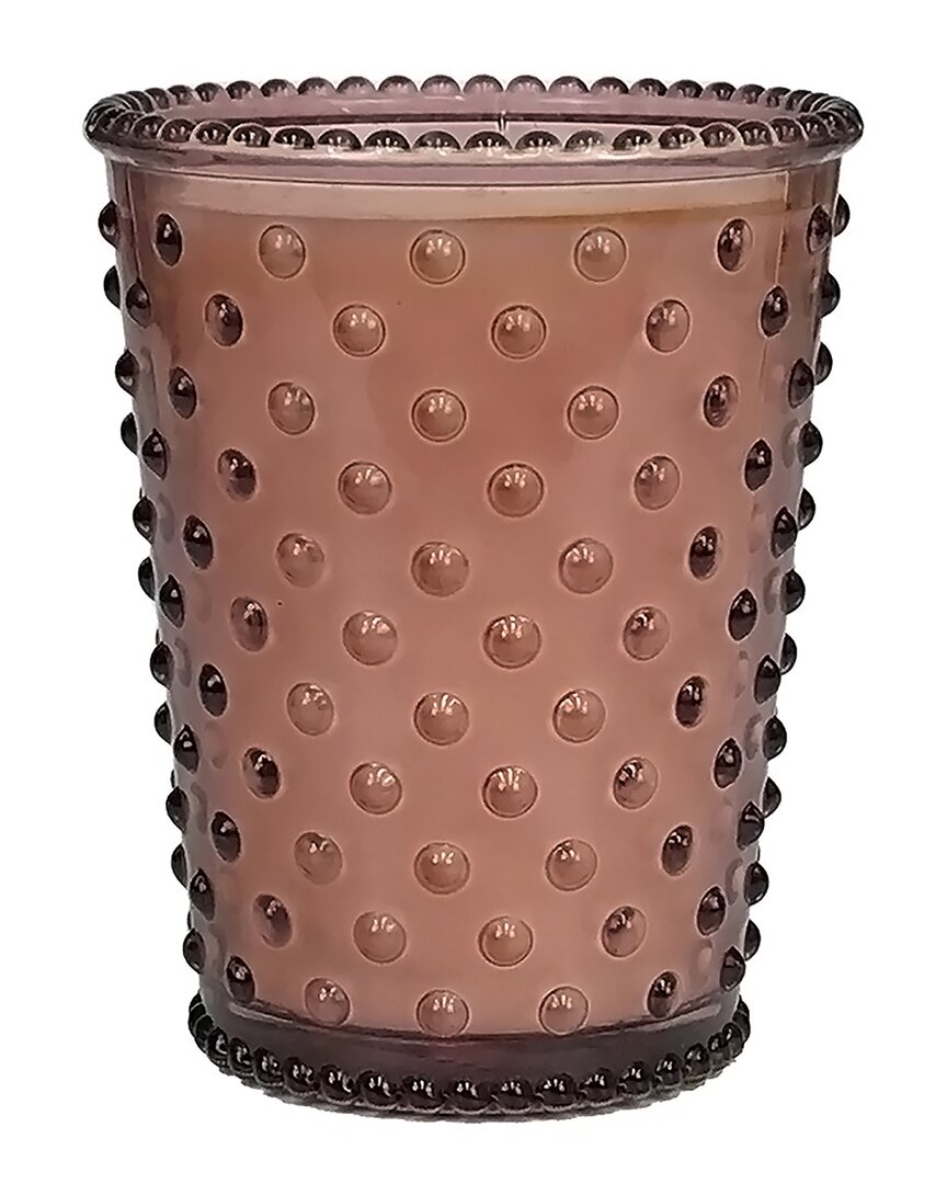 Simpatico Fig Hobnail Glass Candle In Red