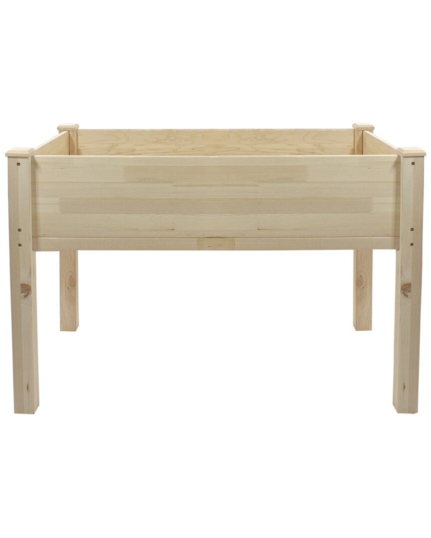 Northlight 4ft Natural Wood Raised Garden Bed Planter Box With Liner