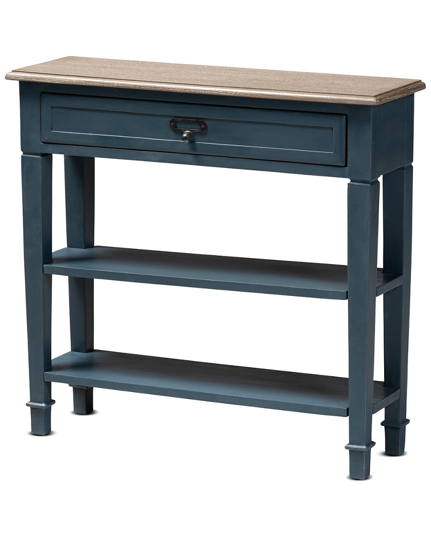 Design Studios Dauphine Blue Spruce Fiinished Wood Accent Console Table