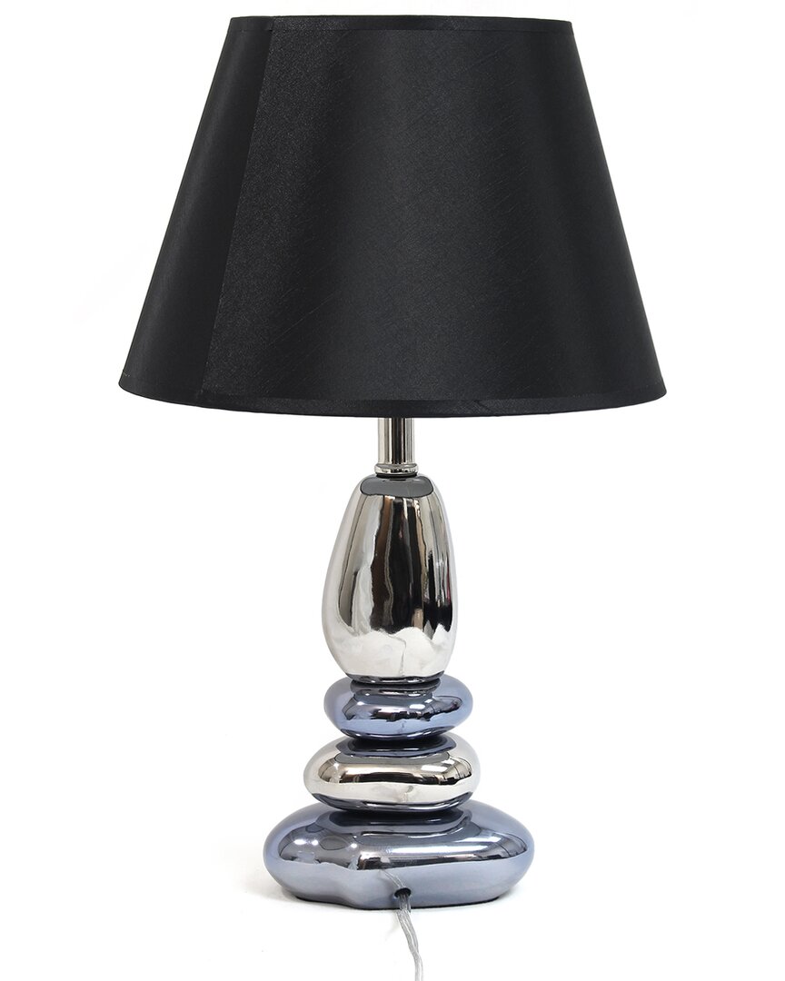 LALIA HOME LALIA HOME 21.5IN CONTEMPORARY EBB & FLOW STACKED STONE TABLE LAMP