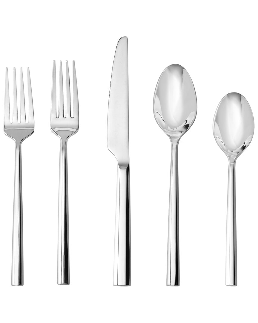 Fortessa Orson 18/10 Stainless Steel 20pc Flatware Set (service For 4) In Silver