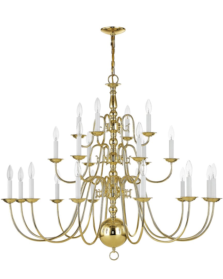 Livex Lighting Williamsburgh 22-light Polished Brass Chandelier