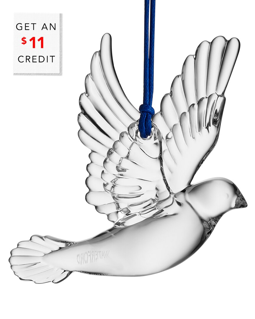 Waterford Dove Of Peace Ornament With $9 Credit In Clear