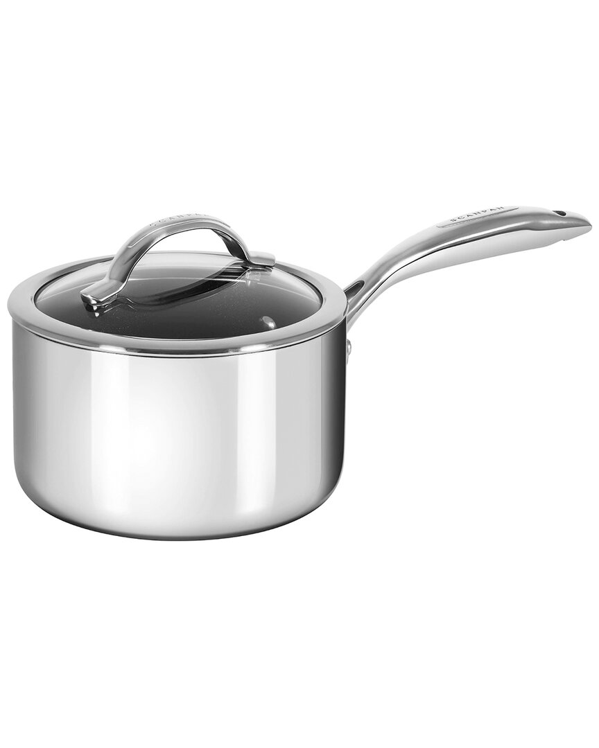 Scanpan Haptiq 4qt Covered Saucepan In Silver