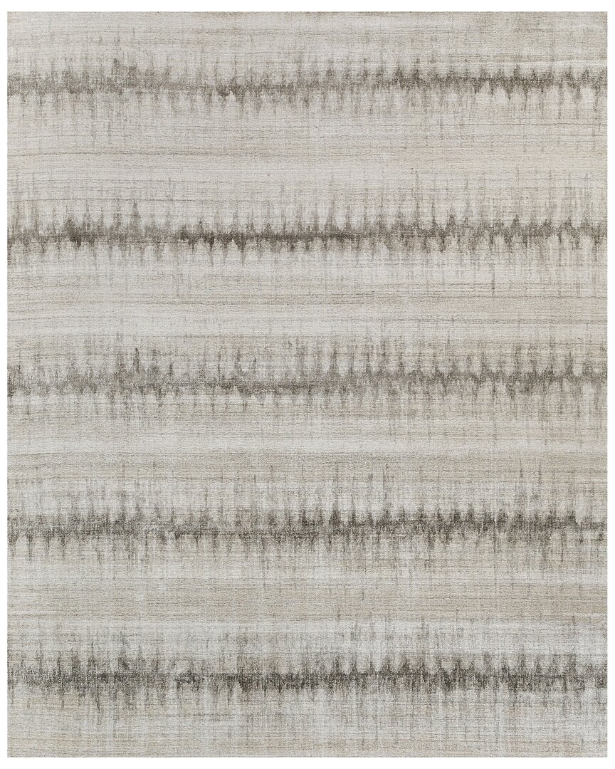 Shop Exquisite Rugs Chroma Hand-loomed New Zealand Wool & Bamboo Silk Charcoalarea Rug