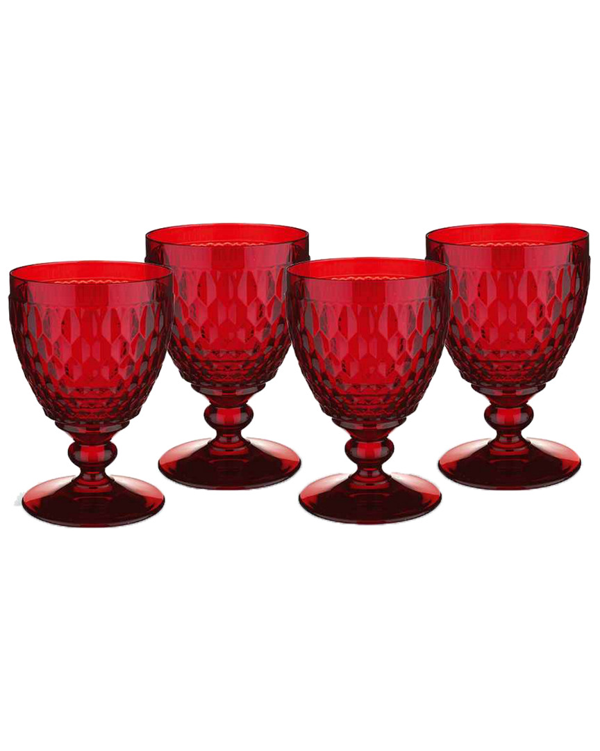 VILLEROY & BOCH VILLEROY & BOCH BOSTON COLORED GOBLETS (SET OF 4)