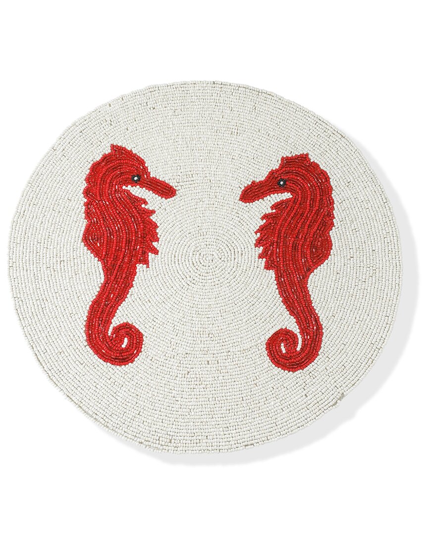 Tiramisu Coral Kiss Beaded Placemat In Multi