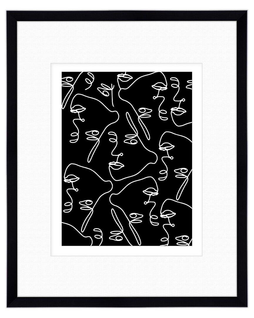 COURTSIDE MARKET COURTSIDE MARKET BLACK & WHITE FACES 16X20IN FRAMED ART 