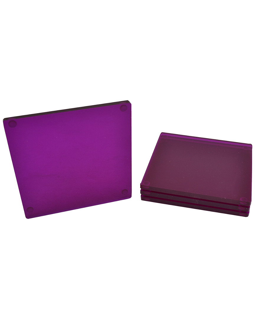 R16 Set Of 4 Purple Coasters