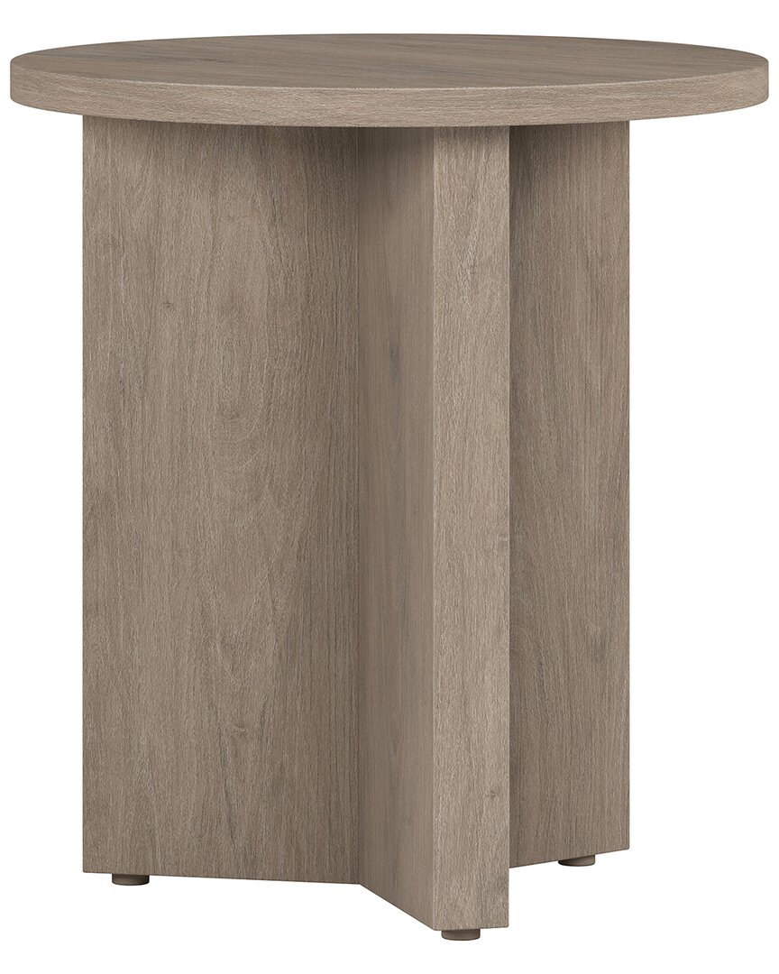 Shop Abraham + Ivy Anders 20in Wide Round Side Table In Gray