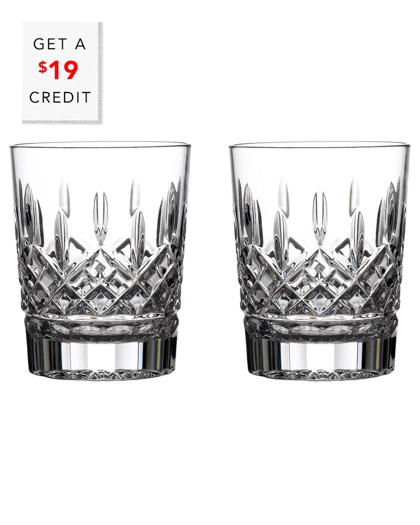 Waterford Lismore Doff 12oz Set Of 2 With $19 Credit