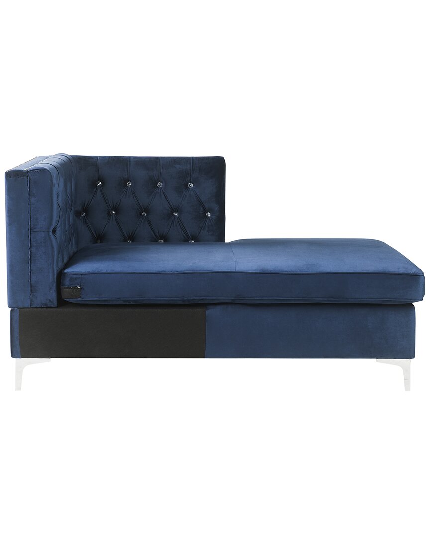 Acme Furniture Modular Chaise In Blue
