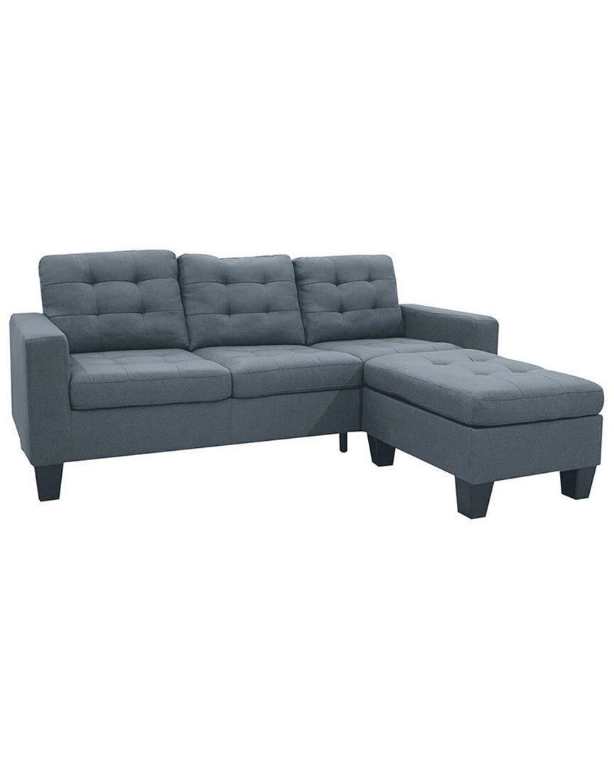 Acme Furniture Sofa & Ottoman In Gray