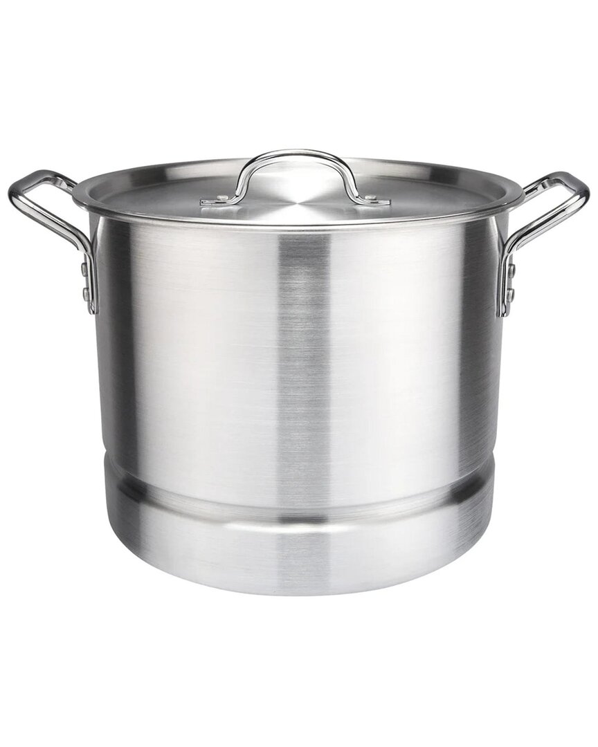 J&v Textiles 3pc Stock Pot Set With Steamer In Silver