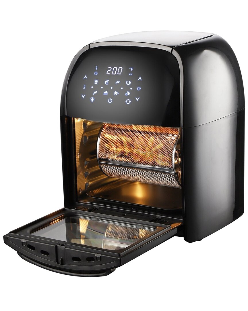 Shop Supersonic National 3-in-1 12 Qt Air Fryer/dehydrator/rotisserie Oven In Black