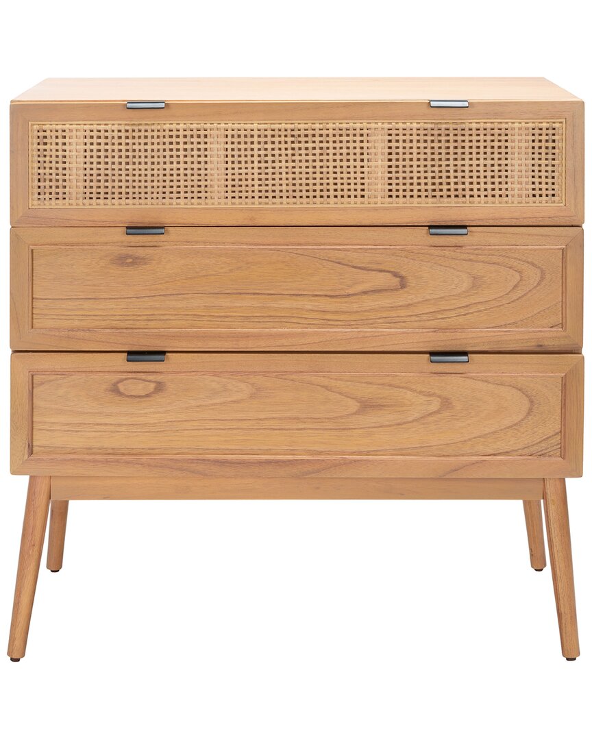 Safavieh Baisley 3-drawer Rattan Chest In Brown