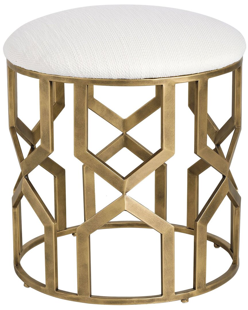 Uttermost Trellis Geometric Accent Stool