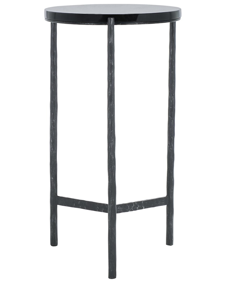 Safavieh Couture Marylou Marble Top Drink Table In Black