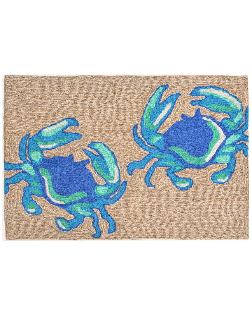 Liora Manne Frontporch Crabs Blue Doormat