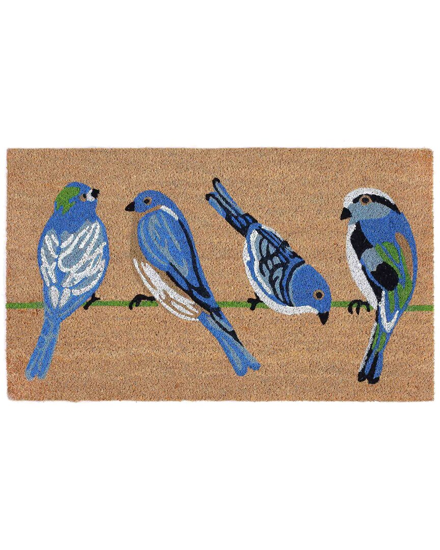 Shop Liora Manne Natura Blue Birds Natural Coir Doormat
