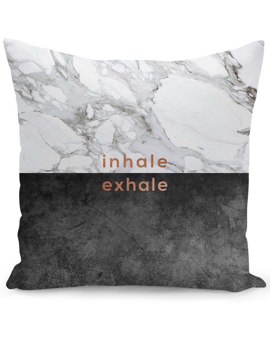 Curioos Inhale Exhale Copper Pillow In White