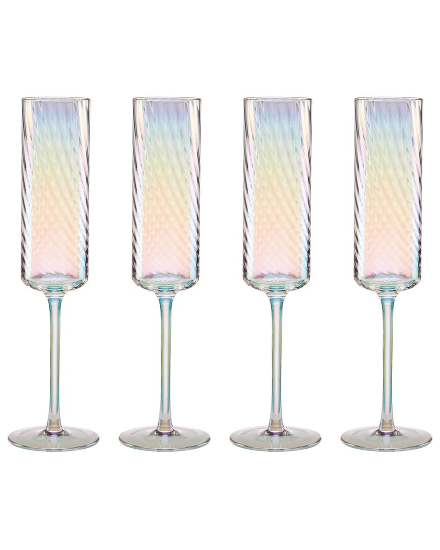 Lenox Tuscany Classics Iridescent Flutes, Set Of 4