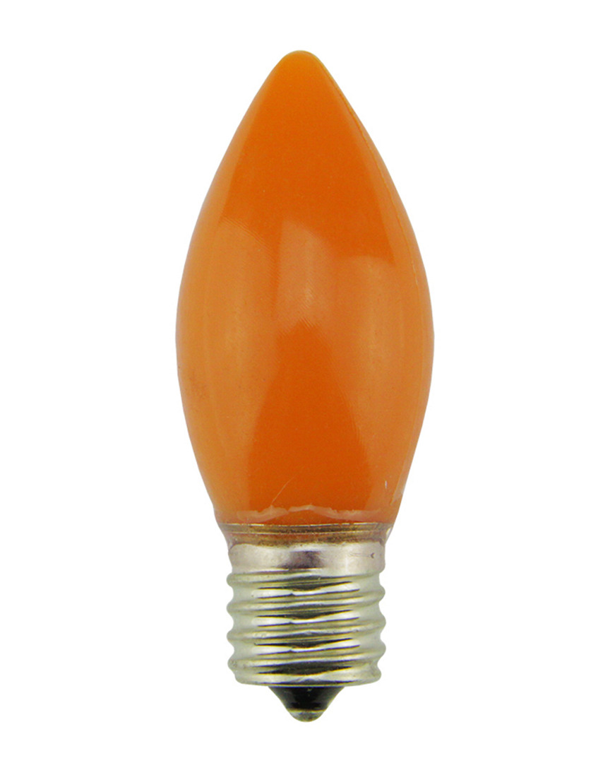 Northlight Discontinued Pack Of 4 Opaque Orange C9 Christmas Replacement Bulbs