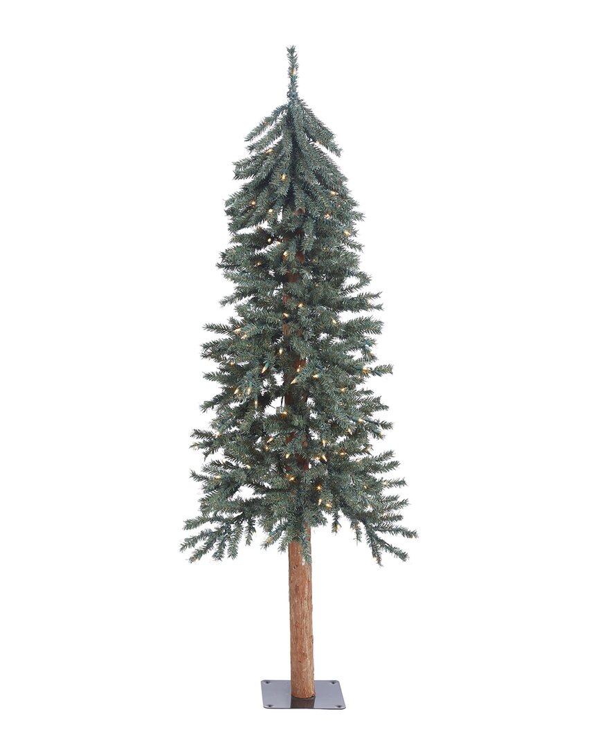 Vickerman 5ft Natural Bark Alpine Artificial Christmas Tree In Green
