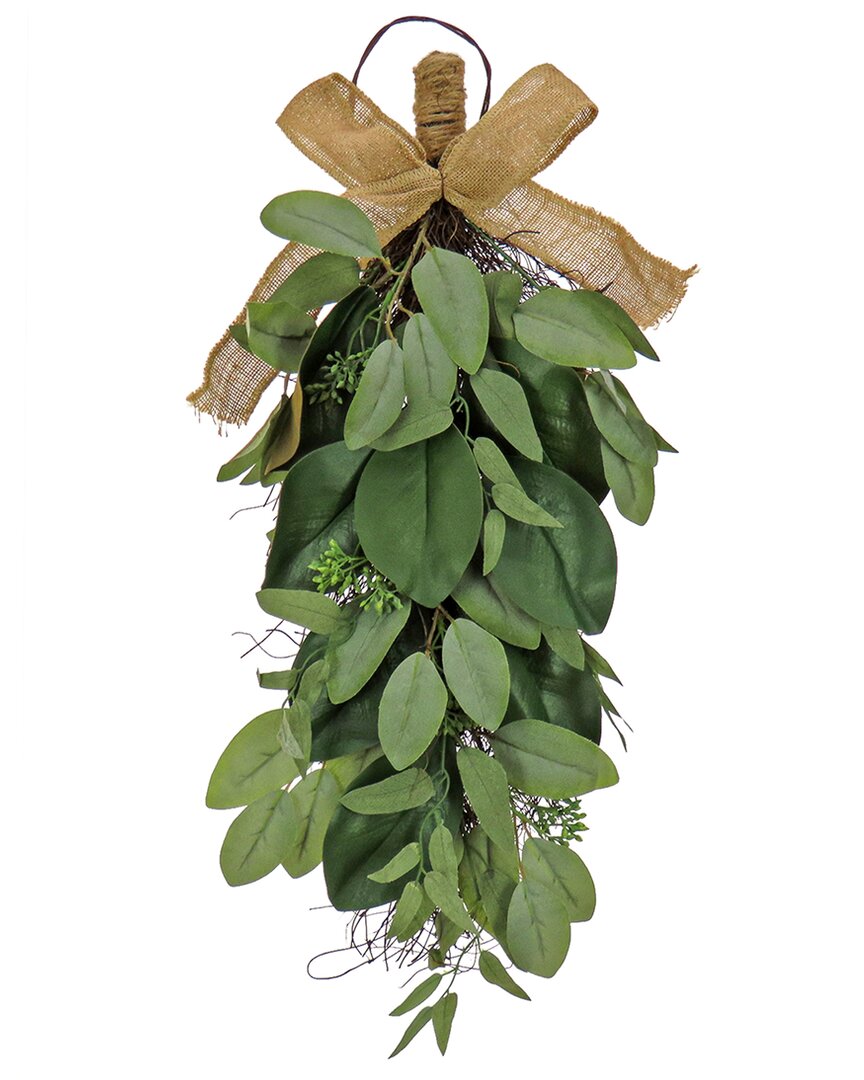 Shop National Tree Company 26in Eucalyptus And Magnolia Leaf Swag In Green