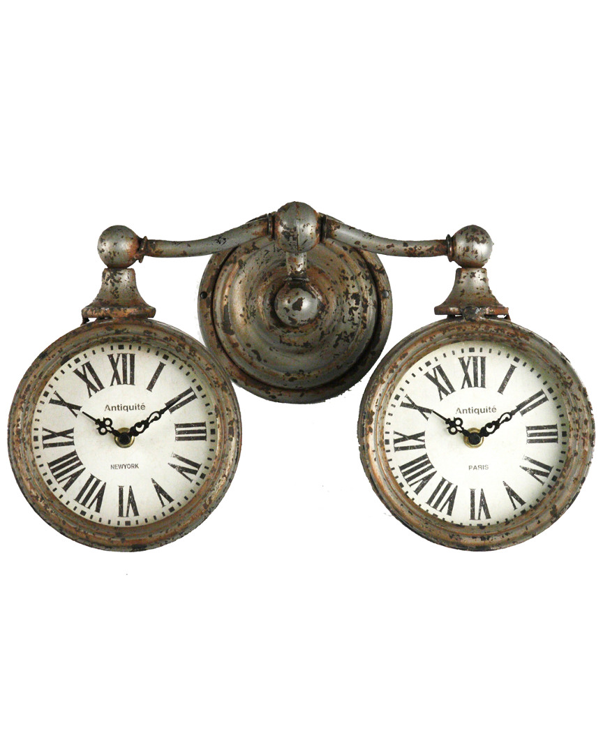 Zentique Round Wall Clocks In Brown