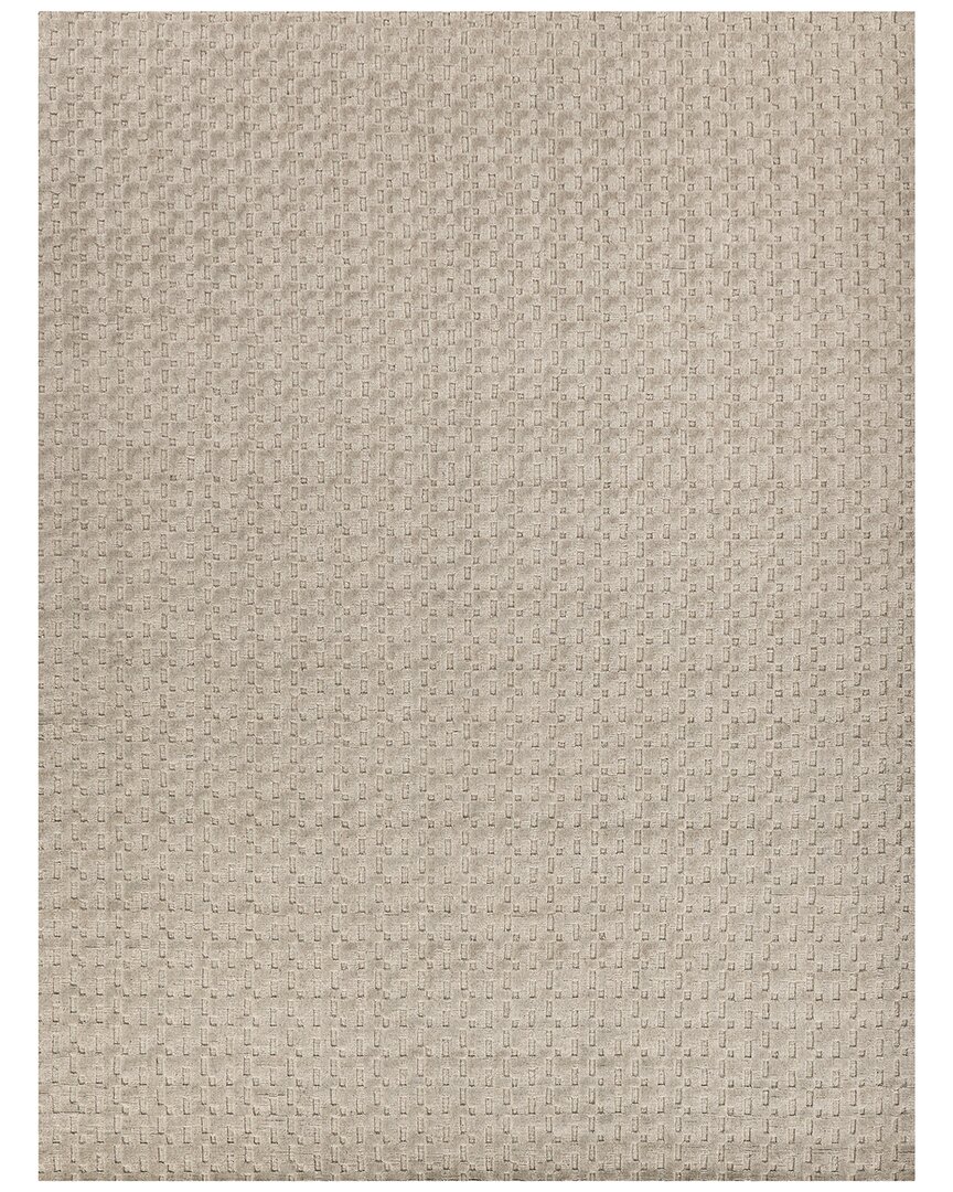 Exquisite Rugs Monroe Silk Hand-loomed Bamboo Silk & Cotton Light Area Rug In Taupe