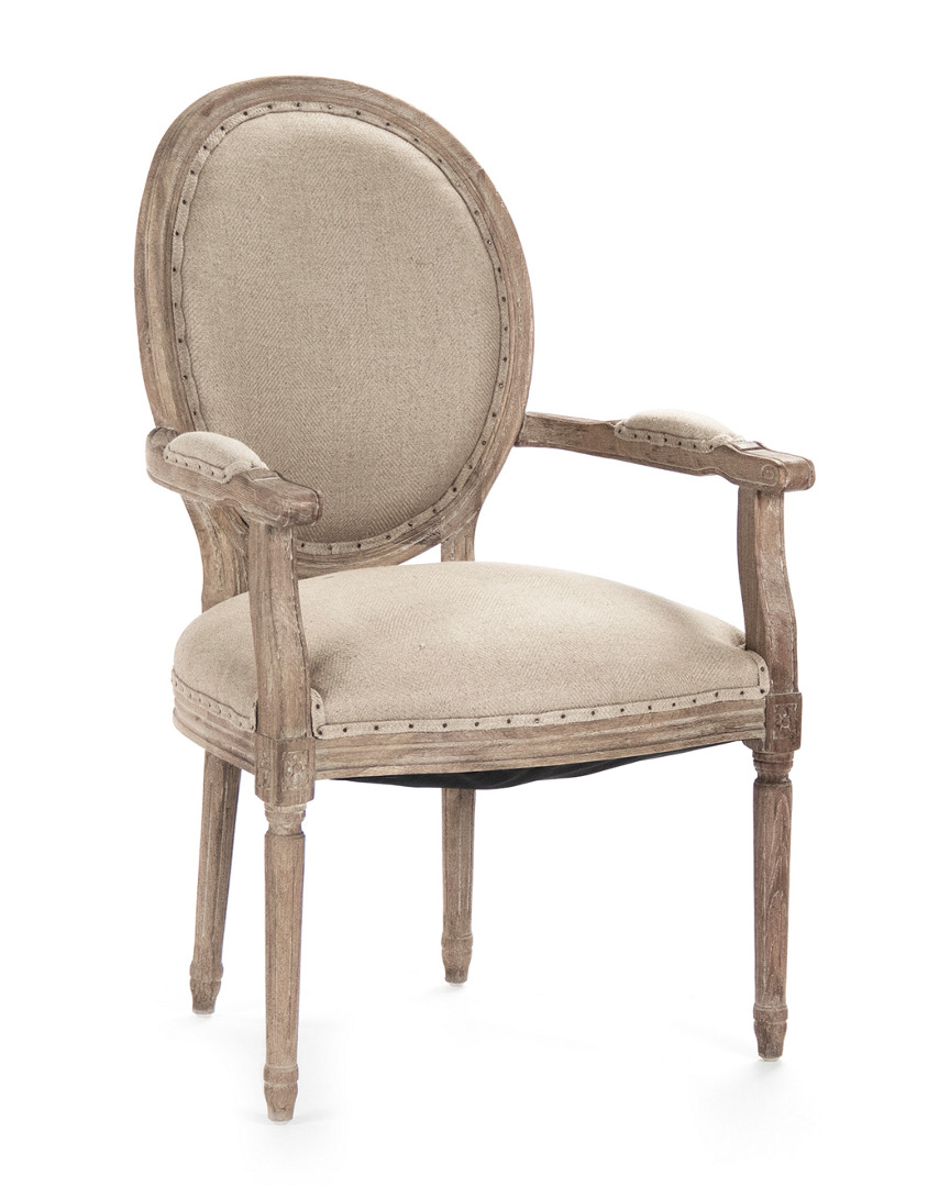 Zentique Medallion Arm Chair In Brown