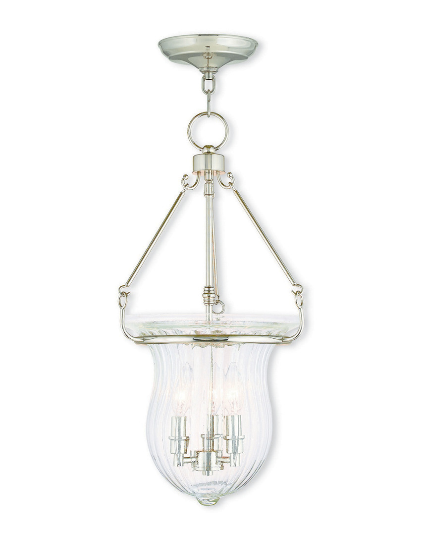 Livex Lighting Discontinued Livex Andover 3-light Polished Nickel Pendant