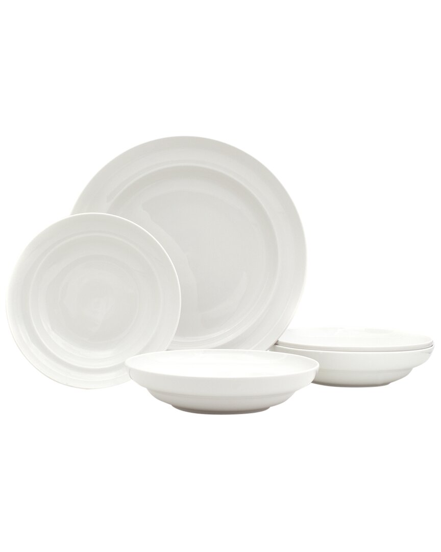 Euro Ceramica White Essential Pasta Bowls And Serving Set
