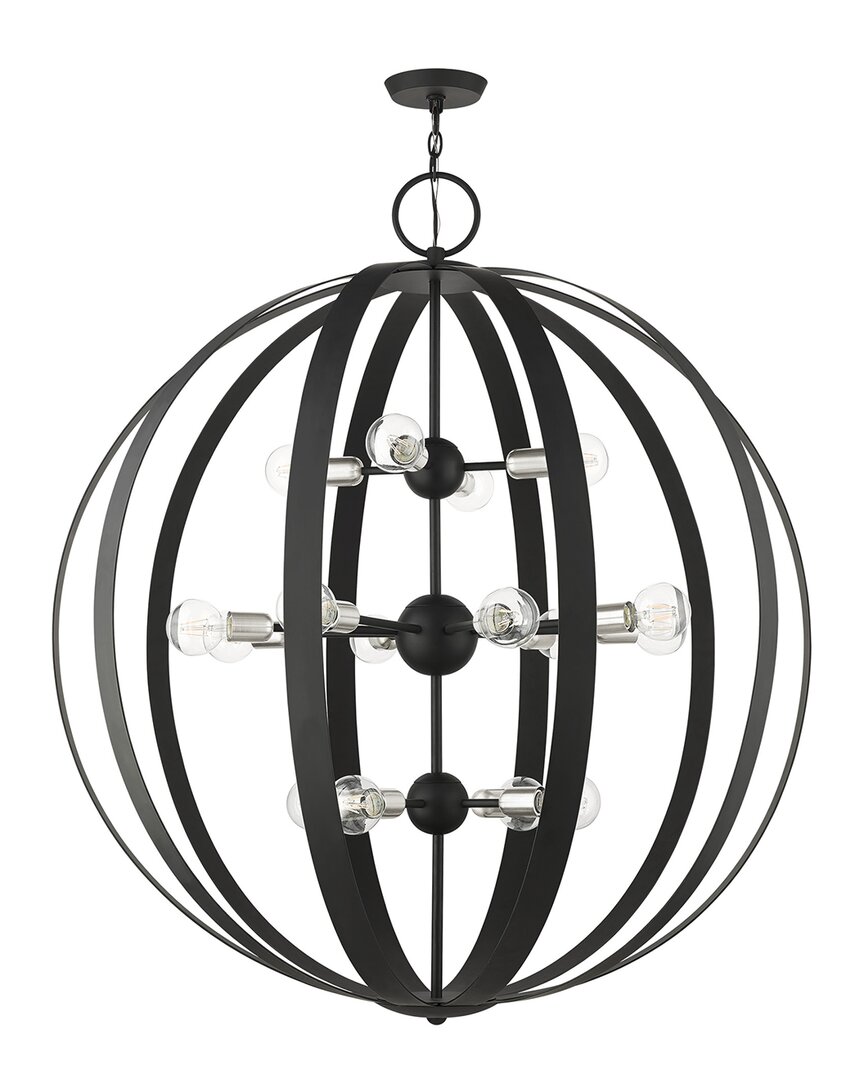 Livex Lighting Modesto Black 16 Light Chandelier In Black