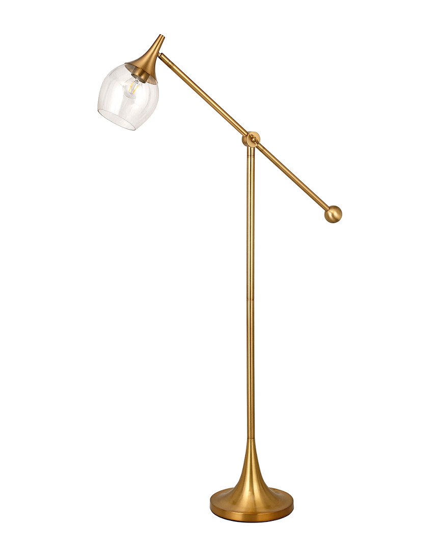 Abraham + Ivy Ranger Brass Finish Floor Lamp With Boom Arm