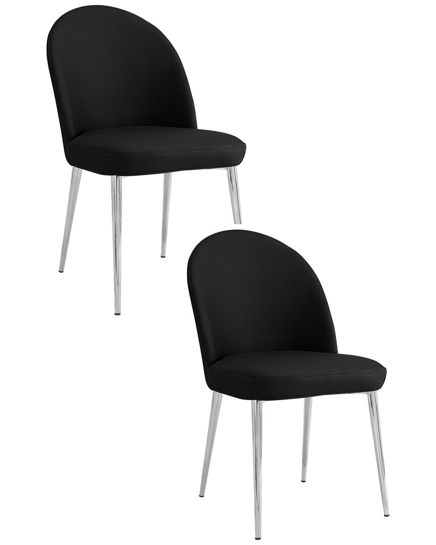 Pangea Home Vera Set Of 2 Chairs In Black