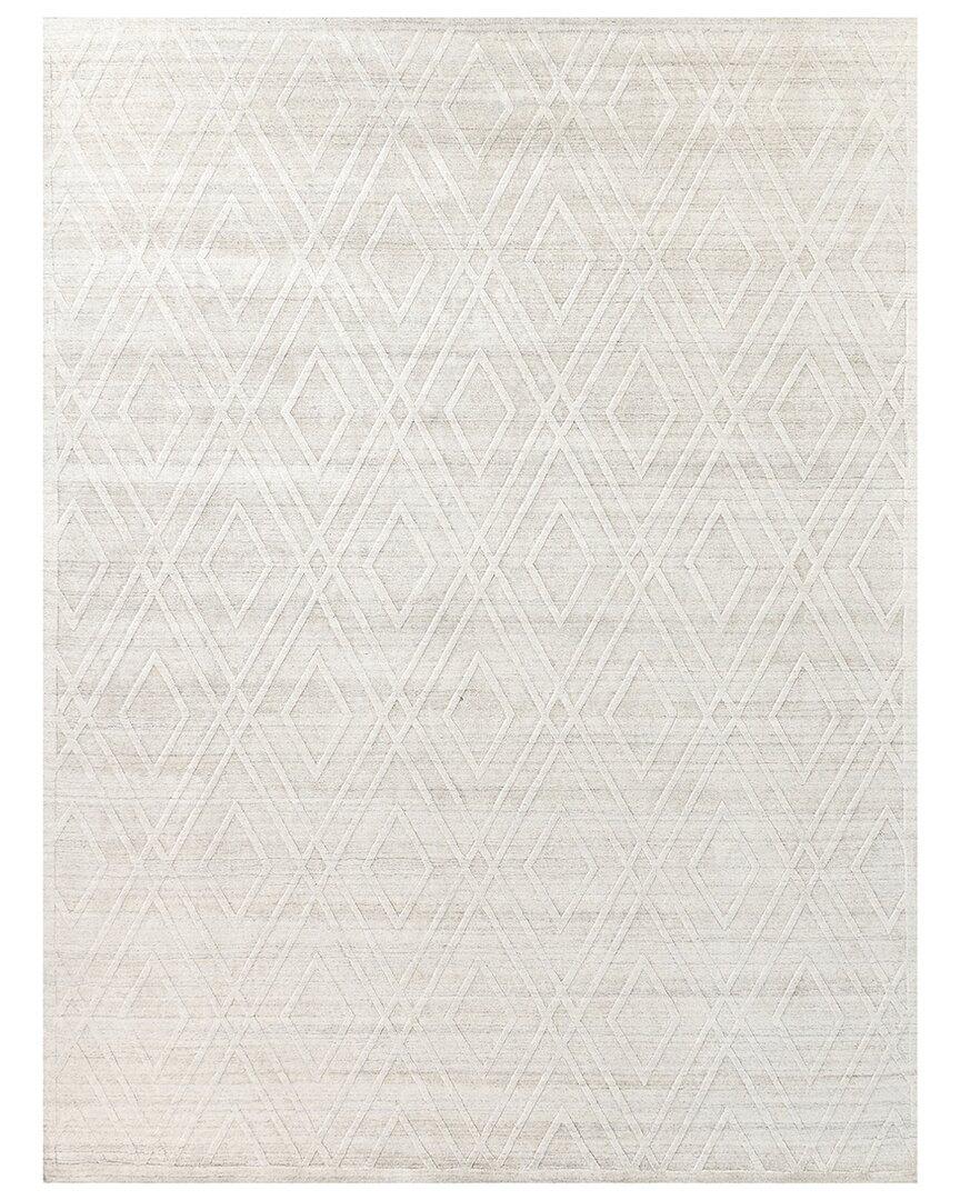 Exquisite Rugs Castelli Hand-loomed New Zealand Wool & Bamboo Silk Ivory Area Rug