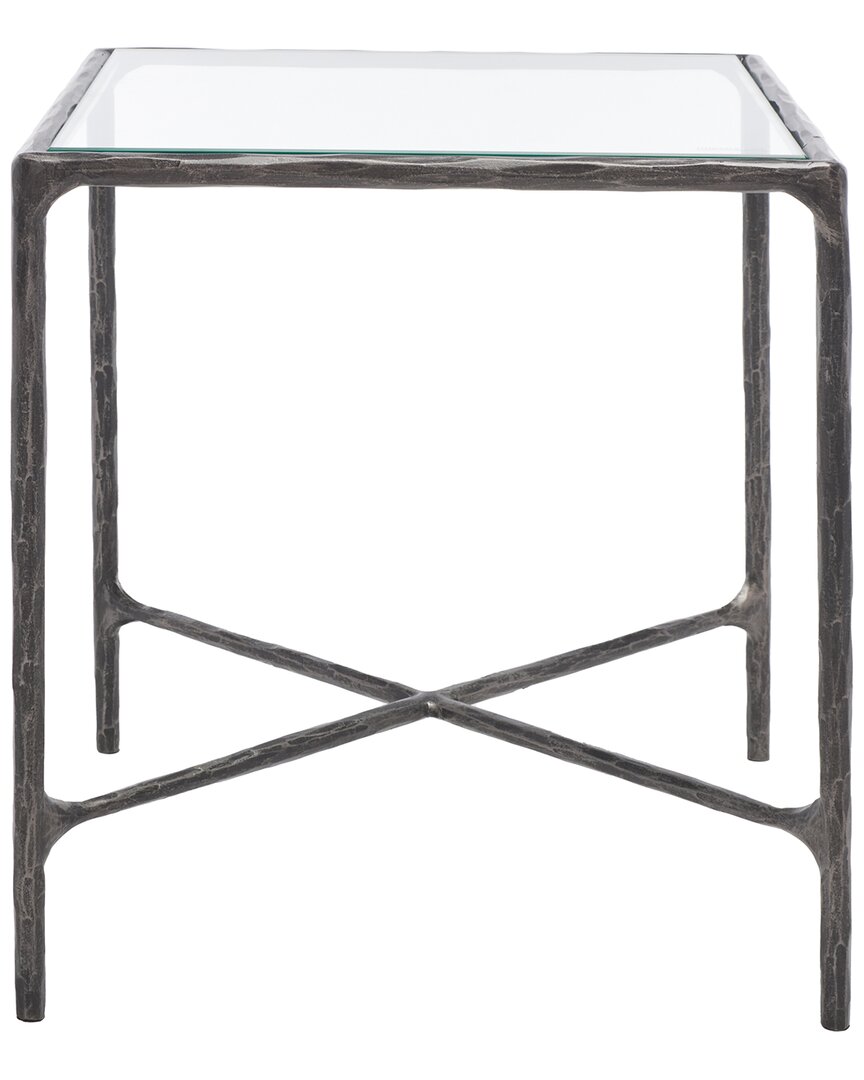 Safavieh Couture Jessa Metal Square End Table In Black