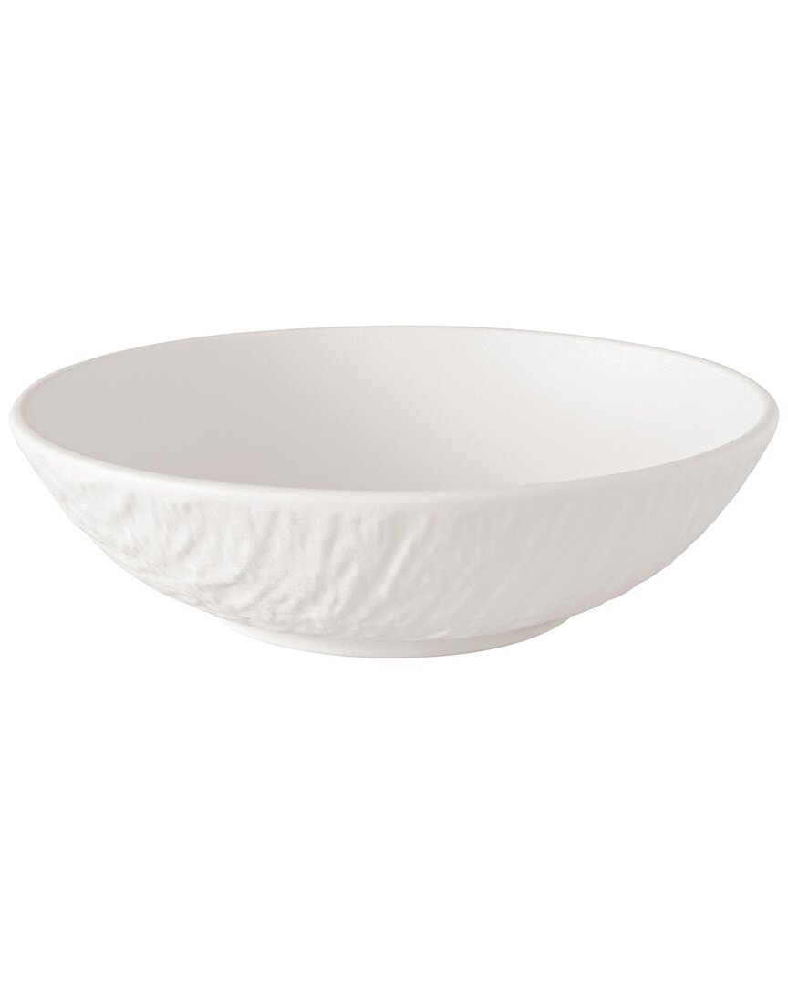 Villeroy & Boch Manufacture Rock Blanc Shallow Dipping Bowl In White