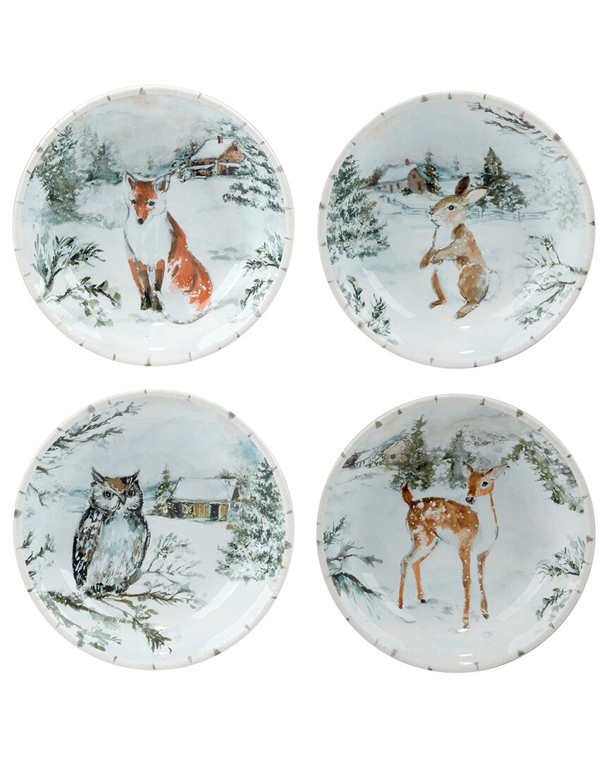 Certified International Winter's Frost Soup Bowls, Set Of 4