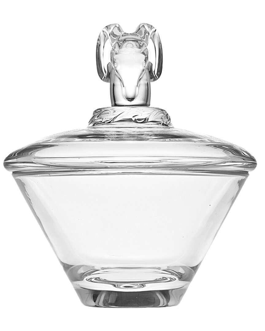 Godinger Rams Head Decor Container In Clear
