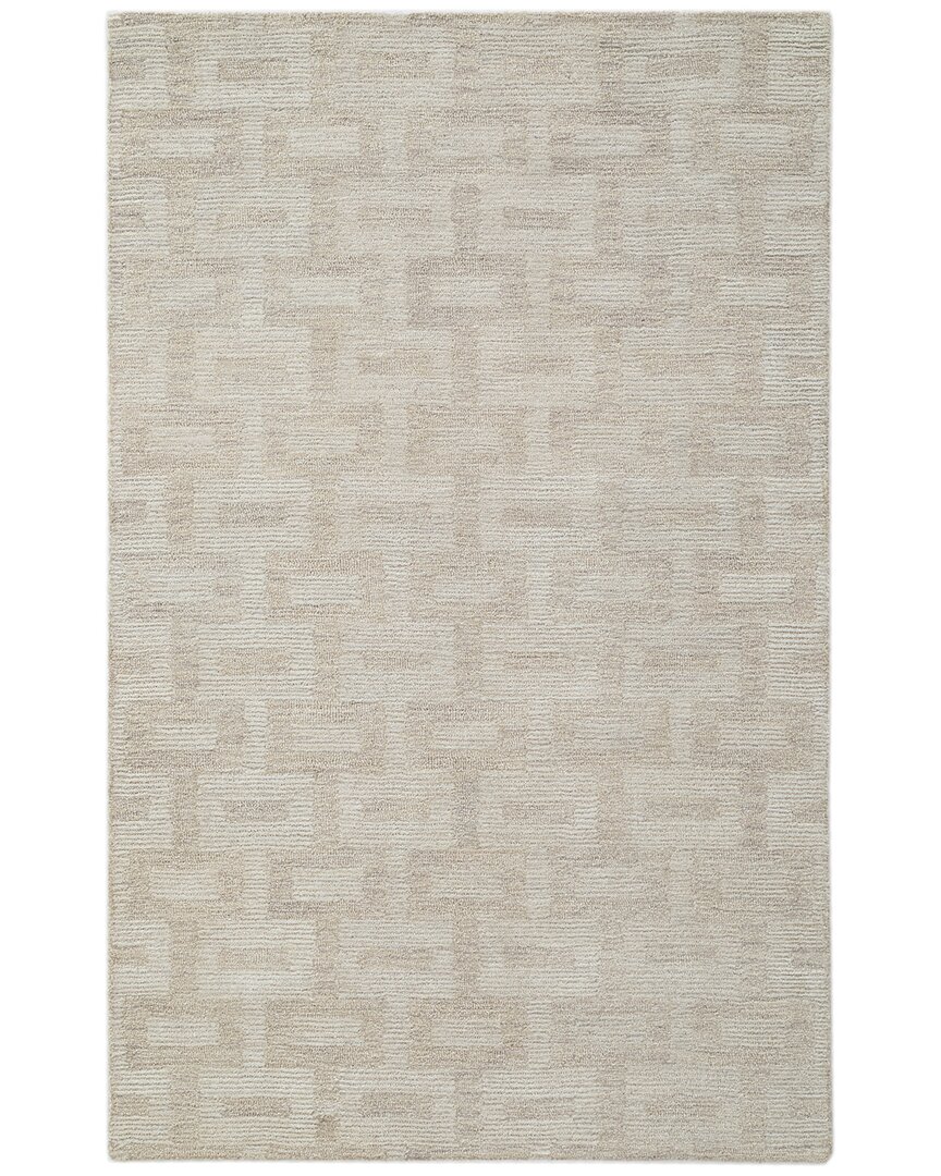 Obeetee Hand Tufted Shadows Wool Rug In Brown