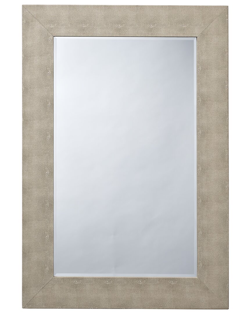 Jamie Young Structure Shagreen Rectangle Mirror In Beige
