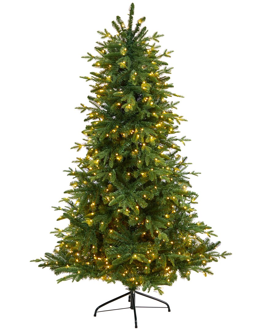 Shop Nearly Natural 6ft Montreal Spruce Artificial Christmas Tree In Green
