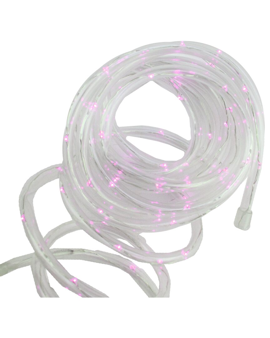Northern Lights Northlight 12ft Solar Powered Multi-function Pink Led Indoor/outdoor Christmas Rope Lights With Grou In Pink