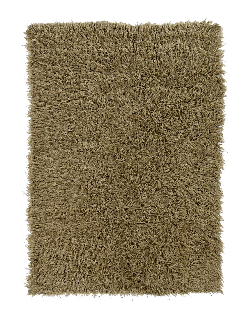 Linon New Flokati 1400gr Wool Area Rug In Beige