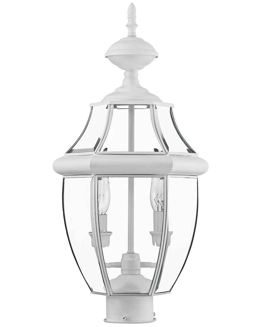 Livex Lighting Monterey 2-light White Outdoor Post Lantern